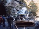 The helicopter on a giant lazy Susan made out of 1,000 tennis balls 